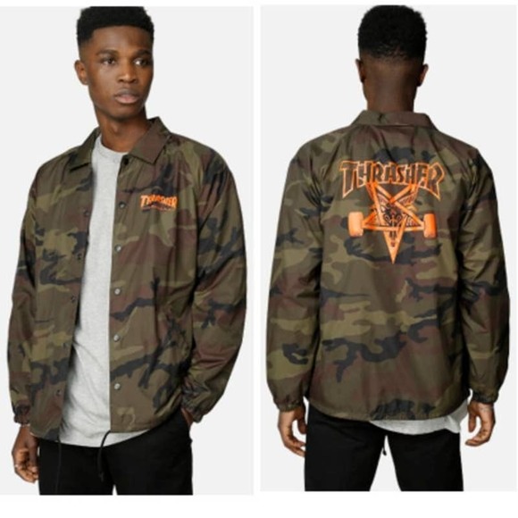 thrasher camo jacket
